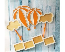 Cloud Photo Frame with Balloons