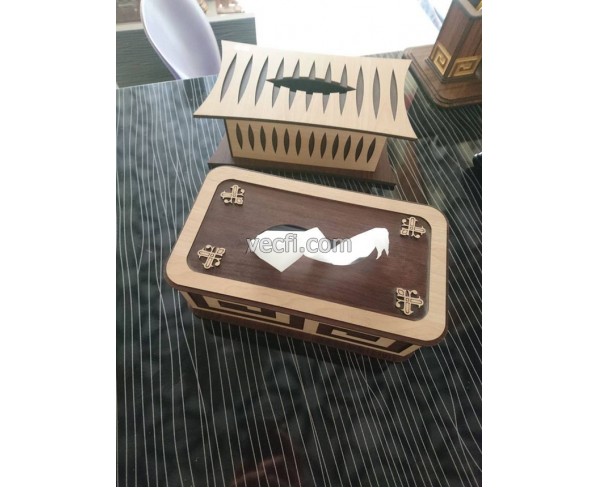 Elegant Wooden Curves Box - Laser Cut File