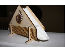 Napkin holder with flexible wall