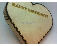 Heart shaped box with engraving