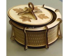 Round box with lid